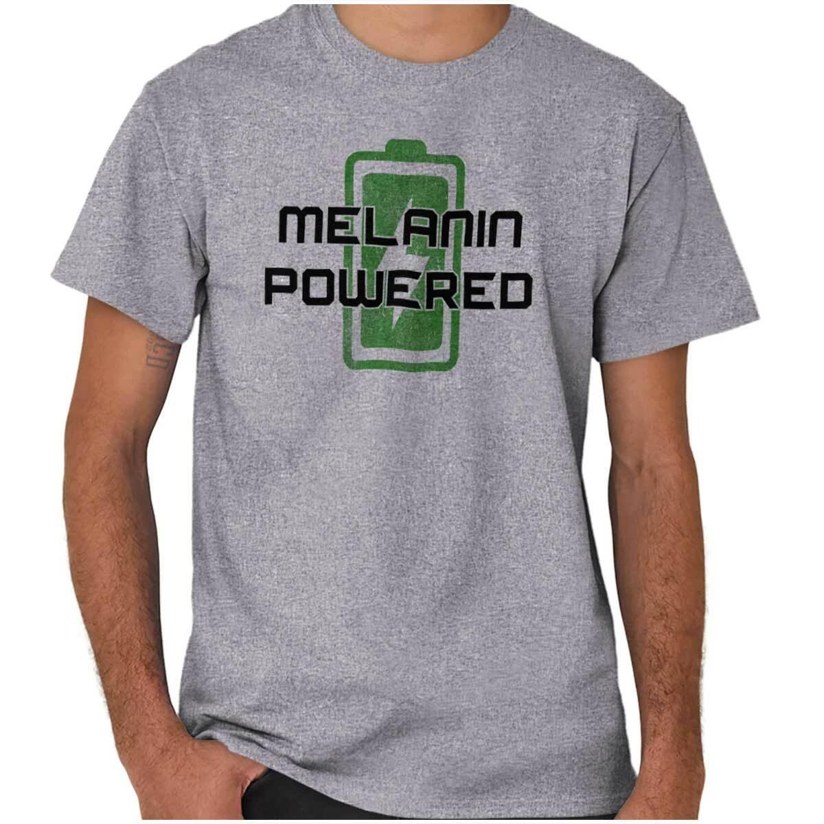 Cool Melanin Powered Proud POC Black Pride Womens or Mens Crewneck T Shirt Tee S