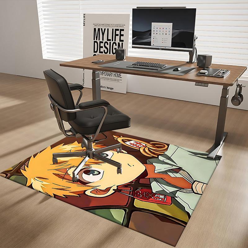 1pc Anime Character Design Chair Mat, Tanjiro Kamado Inspired Office Rug, Non Slip Carpet for Home and Office Decor, Suitable for A