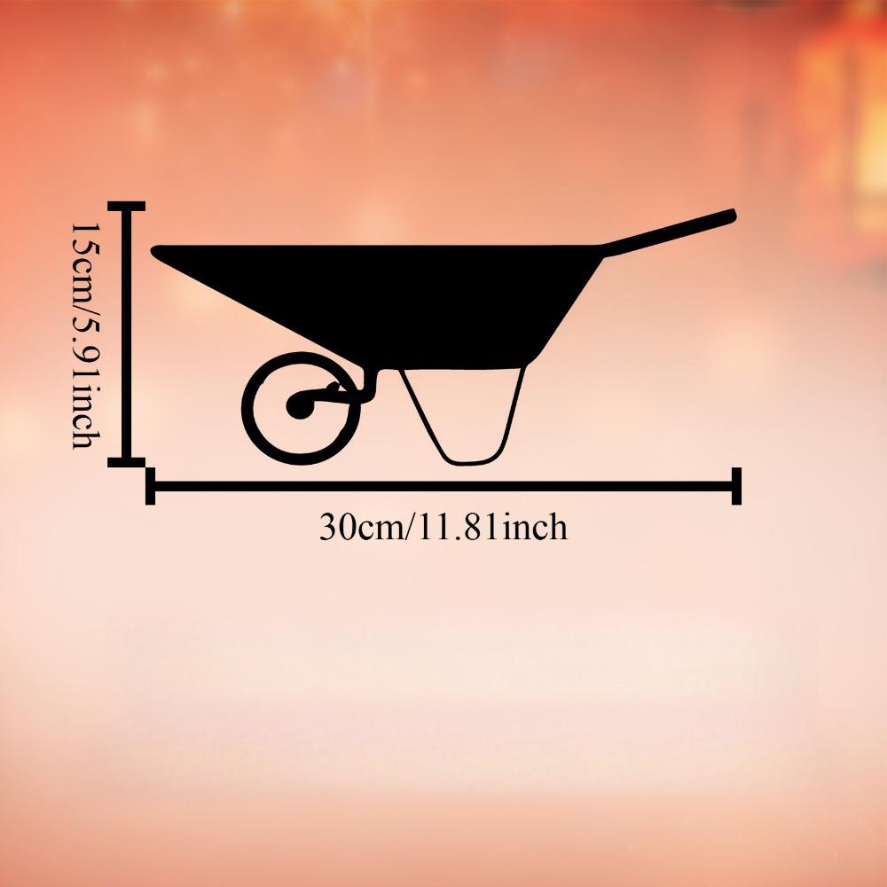 

1pc Rustproof Iron Wheelbarrow Wall Art for Garden Party Housewarming, Weather Resistant Metal Decor for Backyard Fence Outdoor Wall Accent 12in