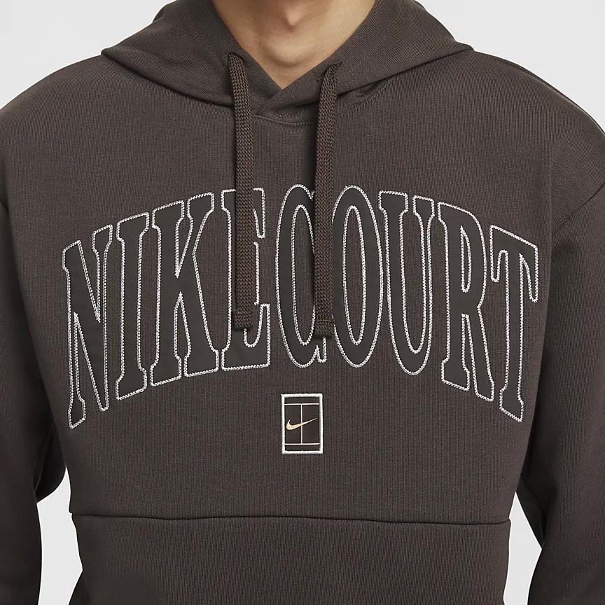Nike Court Heritage Dri-Fit Comfortable Soft Loose Moisture-Wicking Sweatshirt Men sweatshirt Baroque-Brown Velvet-Brown FQ2094-237