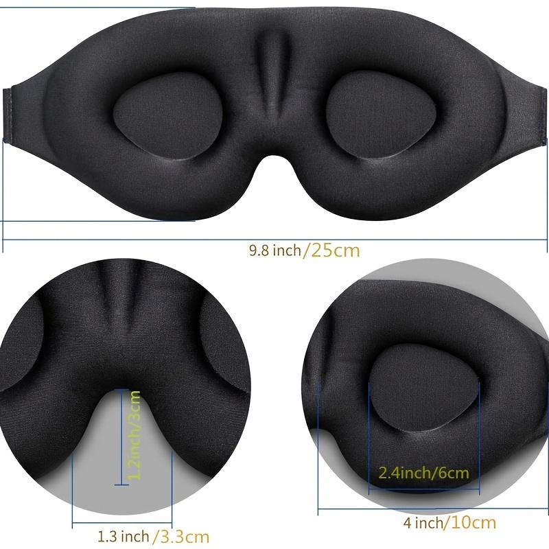 Sleep Mask, 3D Contour Cup Sleep Mask and Eye Mask, Concave Molded Night Sleep Mask, Light Blocking, Soft and Comfortable Eye Mask, Black