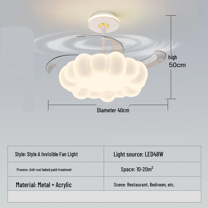 Dream Bubble Cream Style Rechargeable Fan Lamp
