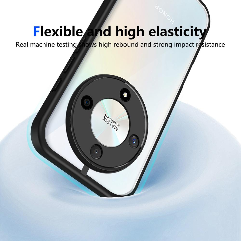 KEYSION Transparent Phone Case for HONOR X9d 5G Soft Silicone+PC Clear Shockproof Phone Back Cover for Huawei Magic 8 Lite 5G