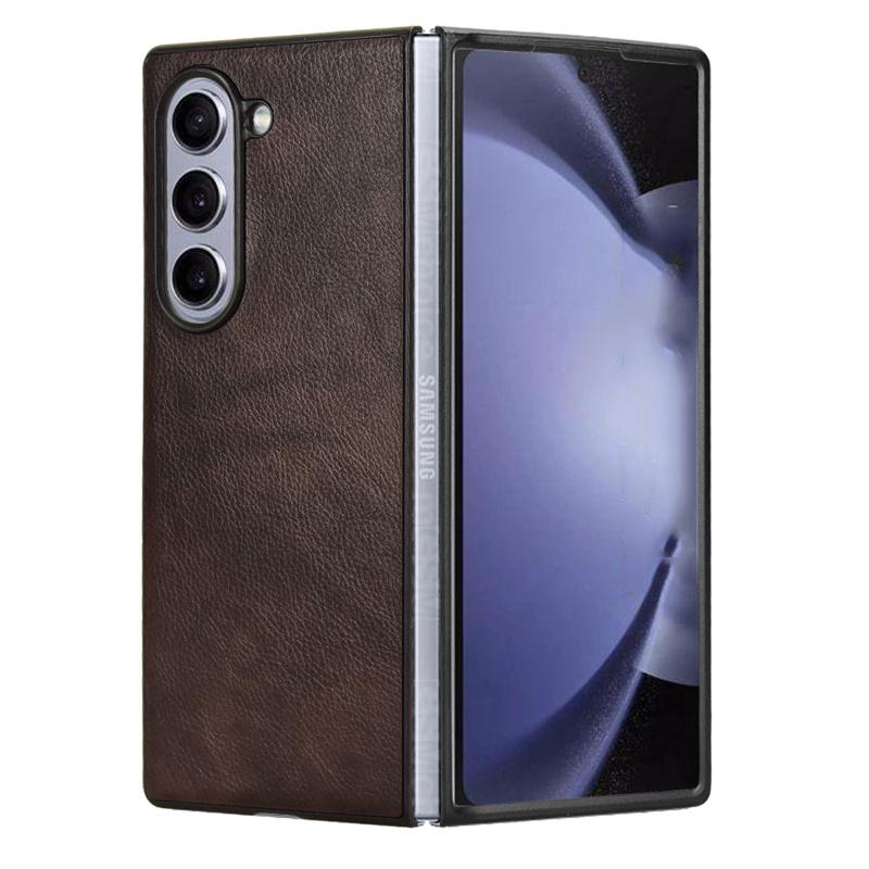 For samsung galaxy z fold6 5g phone case lychee phone case bumper rear shock case galaxy z fold5 4 3 2folding case