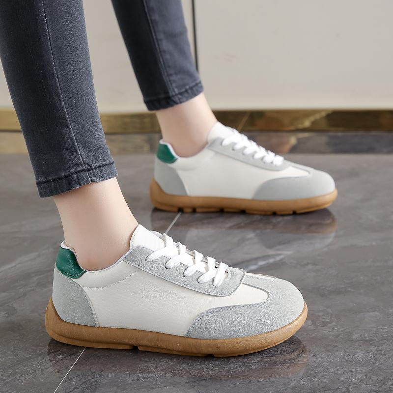 Fashion Women's Fashion Trend College Style Wide Toe Soft Comfortable Flat Casual Shoes Outdoor Casual Sports Sneaker Zapatos De Mujer