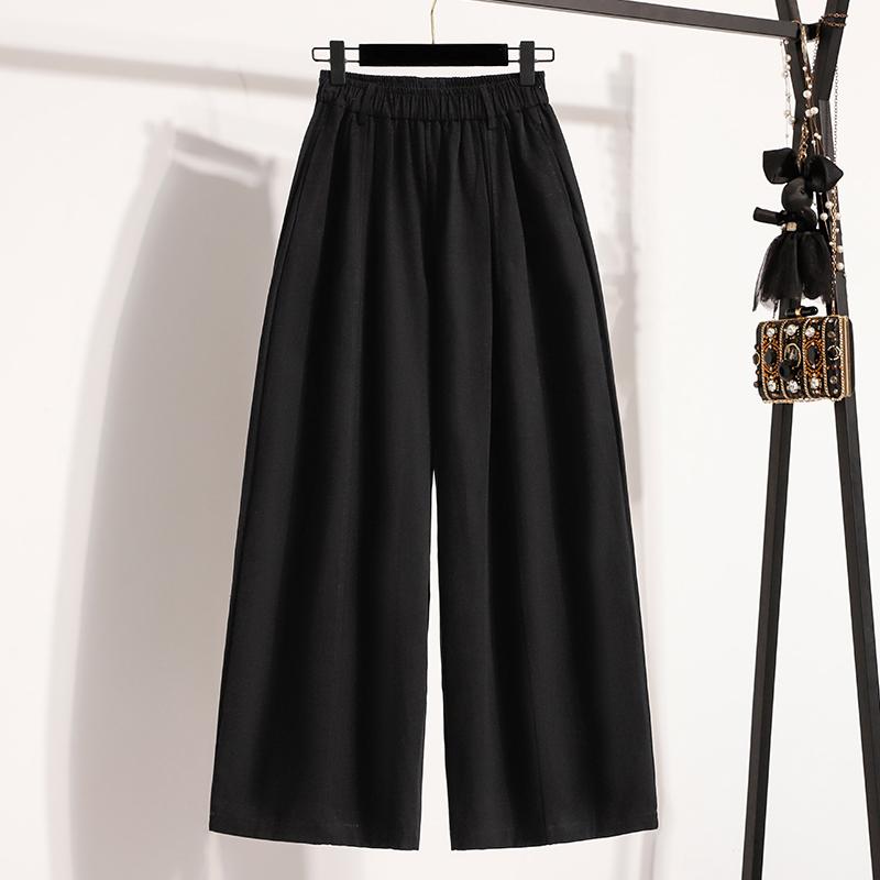 DIMANAF 2025 Plus Size Long Pants Women Loose Elastic Casual Harem Pants Basic Trousers Autumn