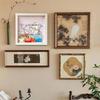 2PCS Adventure Archive Boxes Map Box Photo Frame Hanging Travelling Memorial Box Ticket Stamp Shadow Box Photo Frame Memory Box