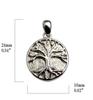 [World Accessories Carmelo] Tree of Life Gibeon Meteorite Sacred Geometry Tree of Life Silver Pendant (Silver)