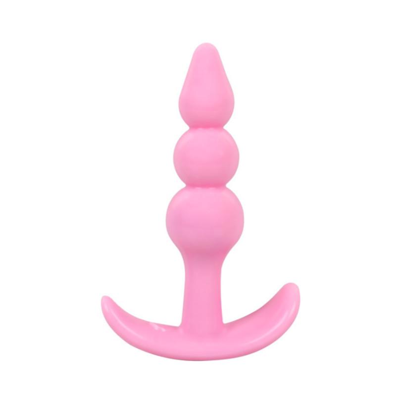 Měkký silikonový anální dildo na tupo masážní přístroj na prostatu Produkty pro dospělé homosexuály Perličky na anální kolíky Sexuální hračky