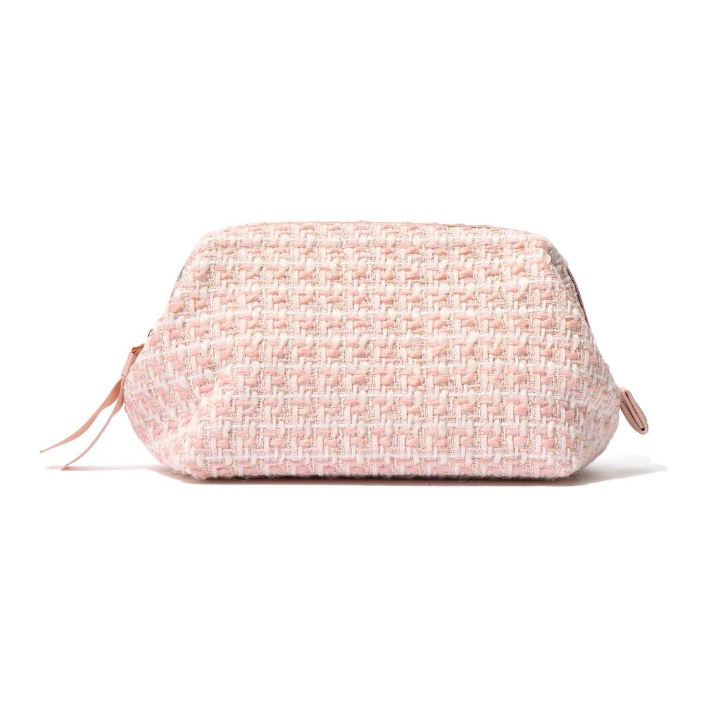 Francfranc Tweed Wire Pouch Pink