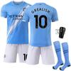 26 Casa del Manchester City N.. 9 Harland Jersey 47 Forden 11 Doku 17 De Braunet Set Uniforme Calcio Bambino