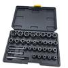32pcs Bolt Extractor Socket Nut Set For Removing Damaged Rusted Bolts And Nuts Multi-Purpose Disassembly Tool Kit For Power Tool