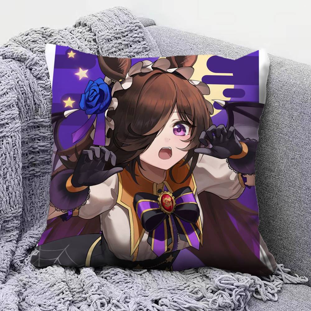 Rice Shower Umamusume Pretty Derby Pillow Covers Home Sofa Cushion Covers and Aecorative Custom