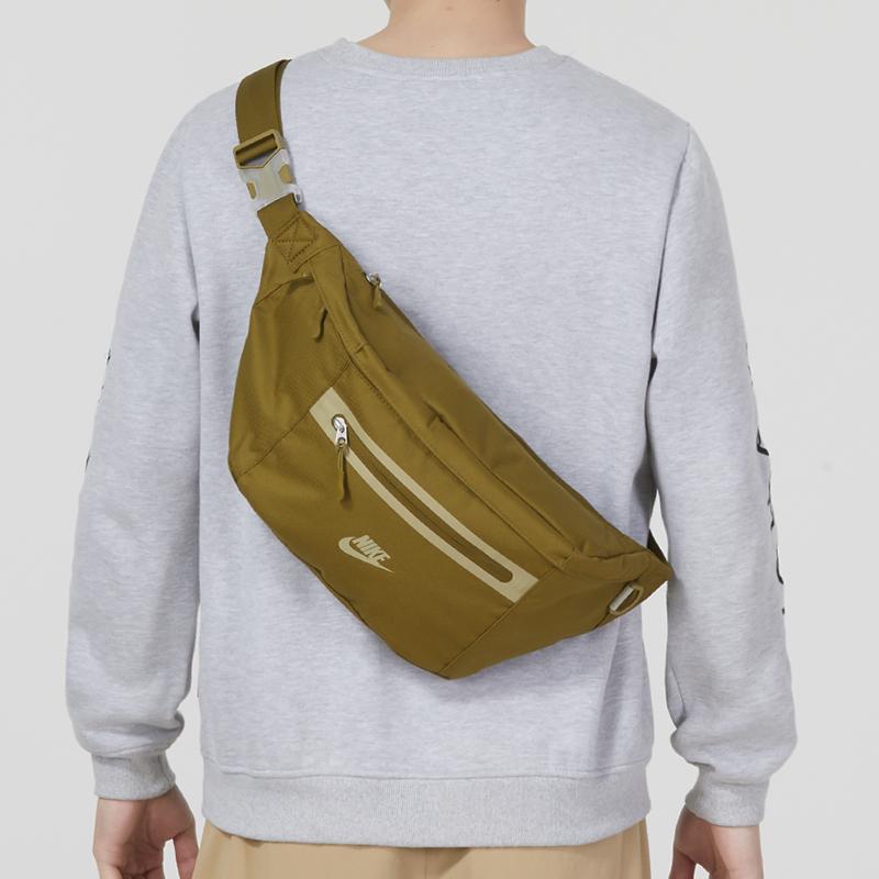 Nike ELMNTL PRM Waistpack Zipper Closure Fabric Crossbody Bag Casual Bag Medium Unisex bags Olive-Green DN2556-368