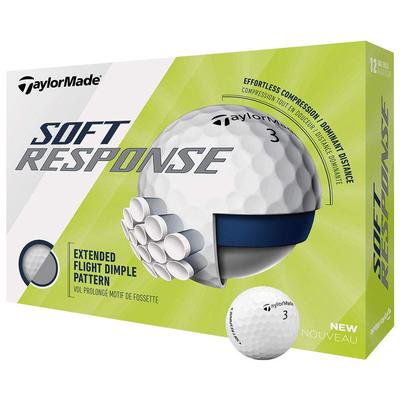 TaylorMade SOFT RESPONSE Ionomer Cover 3 Piece Ball USA Direct Import White
