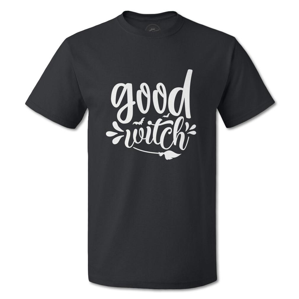 Funny Graphic T Shirts Witches Good Witch with Bats Cotton Casper Top Costume M