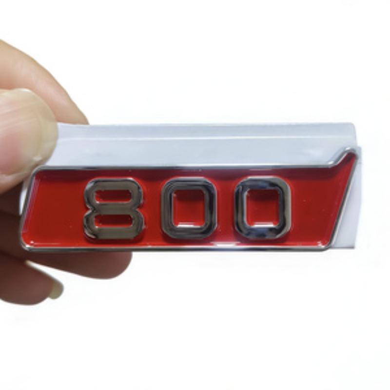 3D Stereo 800 Car Sticker Universal Modified Body Rear Emblem Decorative Sticker Scratch Cover Waterproof and High Temperature Resistant