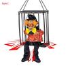 Scream Horror Halloween Skeleton Toys Halloween Decoration Props Terrifying Skeleton Cage Prisoner Haunted House Decorations
