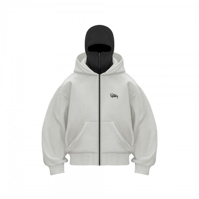Y2K Oversized Hoodie Men Women Fleece Lined Cartoon Print Casual Streetwear
