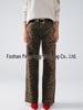 Fashion Leopard Print Straight-Leg Denim Pants