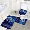 France football logo 3pcs Pattern Flannel Nonslip Absorbent Washable Decorative Bathroom Home Toilet Seat Cover Mat Set