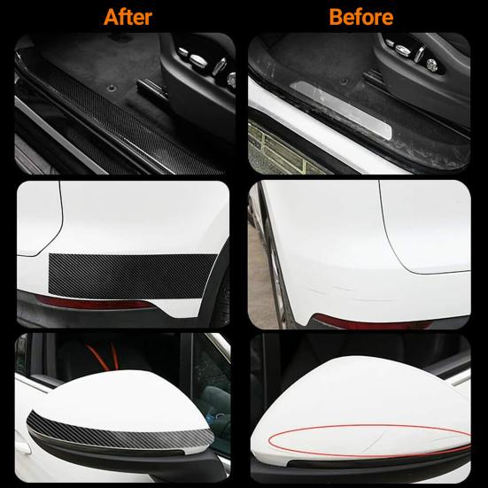 Strip Sticker Wear-resistant High Temperature Resistant Carbon Fiber Pattern Car Outside Door Scuff