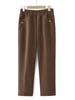 Mom's Spring Straight-Leg Elastic Pants for Middle-Aged Women - Plus Size Casual Fit