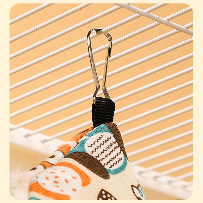 Bird Plush Perch Tent Winter Warm Triangle Hammock Nest Bed for Parrot Budgie Parakeet Cockatiel Lovebird