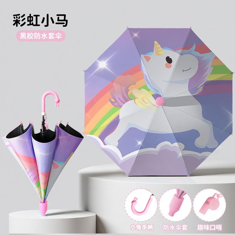Umbrella Wholesale Cartoon Children's Umbrella Automatic Cute Long Handle Umbrella School Boys and Girls Kindergarten Sunshade Children's Umbrella