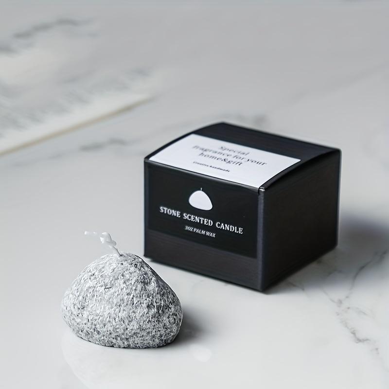 

A Set of Stone Ice Flower Scented Candles - Neutral and Creative Single Candles, Ideal as Home Aromatic Ornaments D