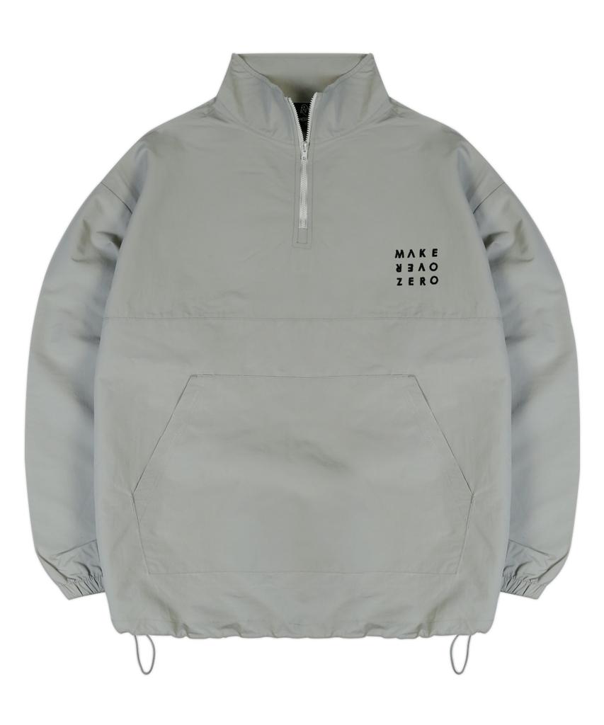 Mozmoz Easy Nylon Half Zip Light Grey