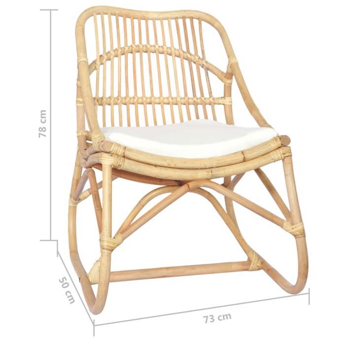 VidaXL Chaise en rotin Lin 325481