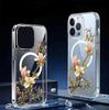 All the Way Flowers Bloom Magnetic Transparent Case for iPhone 15/16/17 Pro Max - Full Coverage Protection