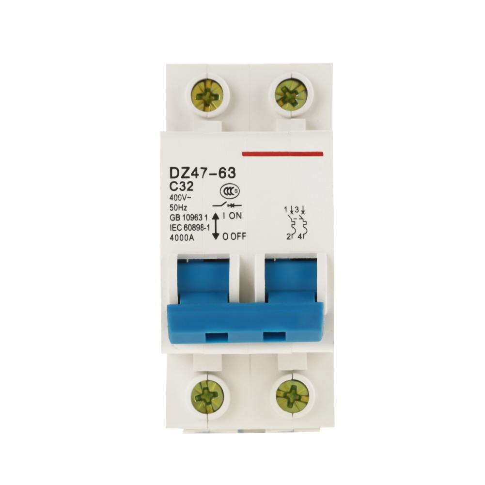 Miniature 2P 32A 400V Circuit Breaker for Lighting Distribution System
