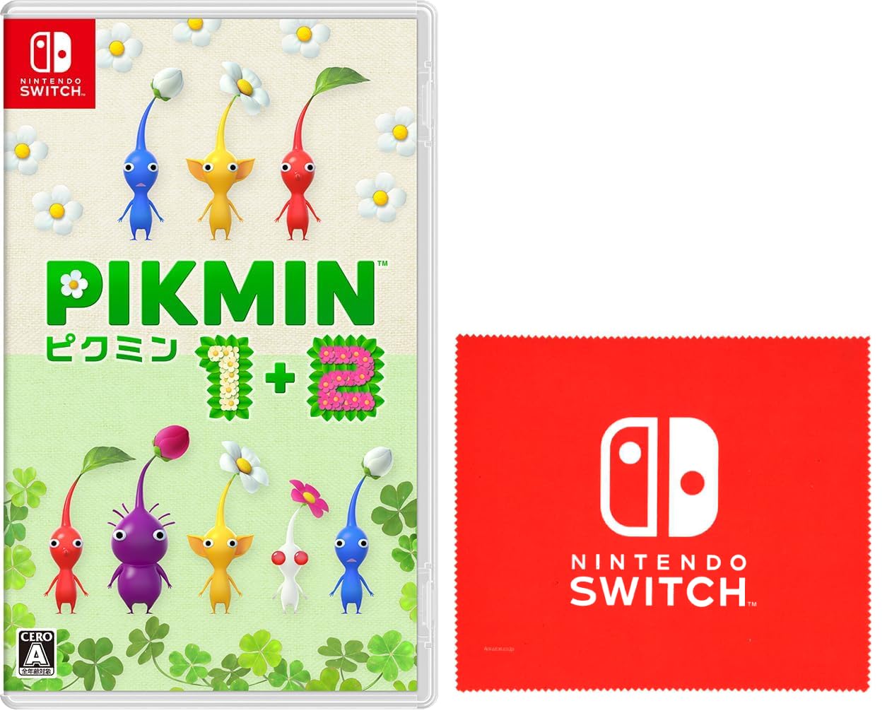 

Pikmin Nintendo Switch logo design microfiber cloth included 1+2 -Switch