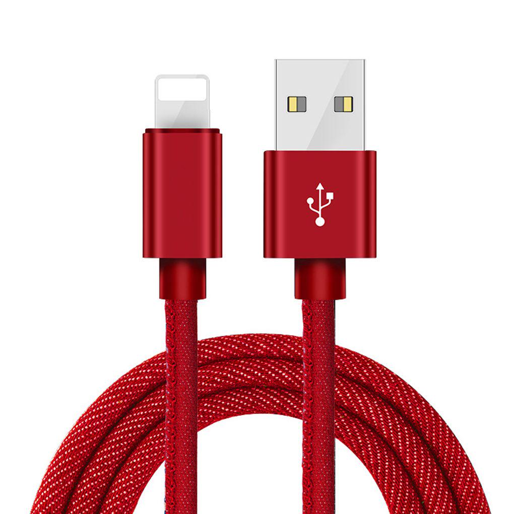 Denim Fast Charge Data Cable USB Power Cord Suitable Fits Android Type-C
