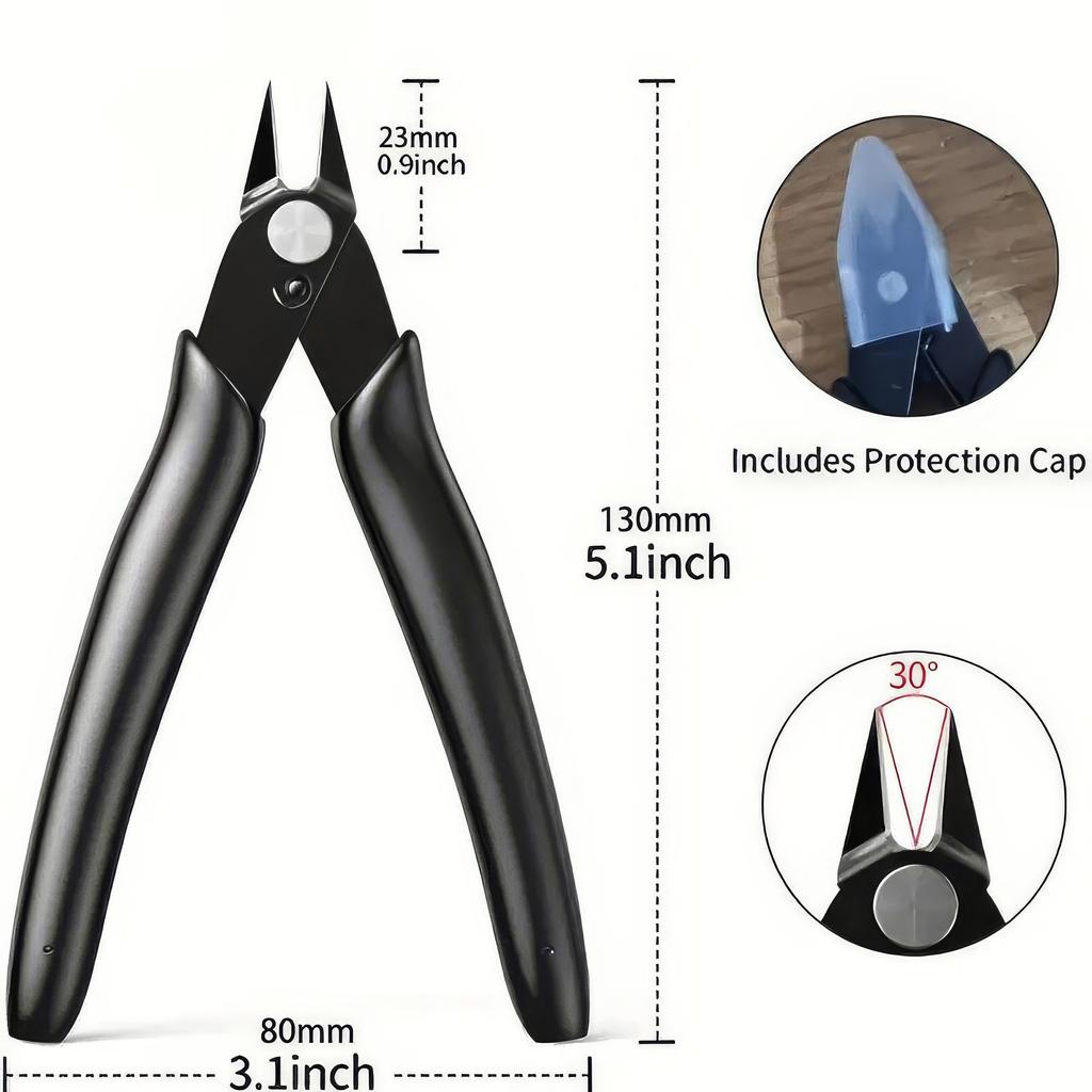 1 Piece Carbon Steel Wire Knife, Black in Color, Long-lasting and Sharp, Sturdy and Durable, Suitable for DIY and Jewelry