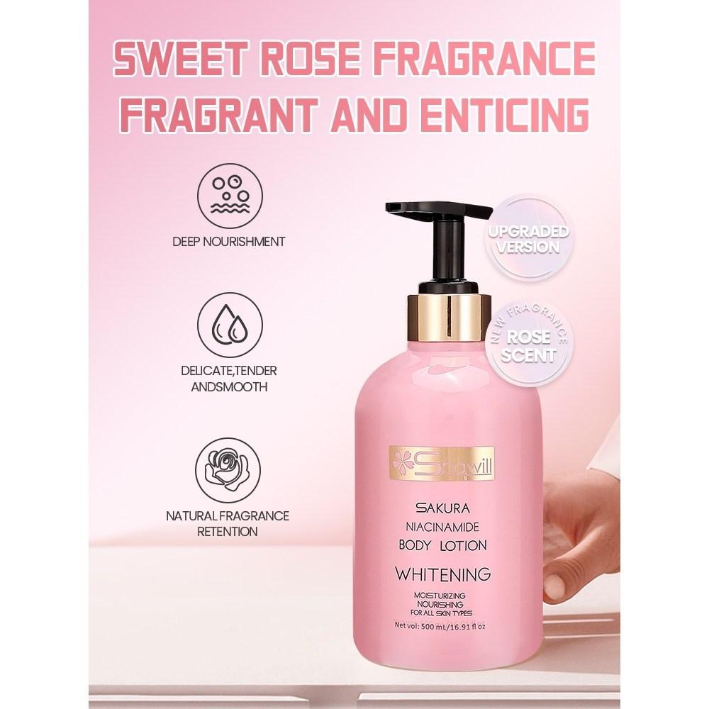 Sakura Niacinamid Körperlotion Pflege 500ml Aufhellend Feuchtigkeitsspendend