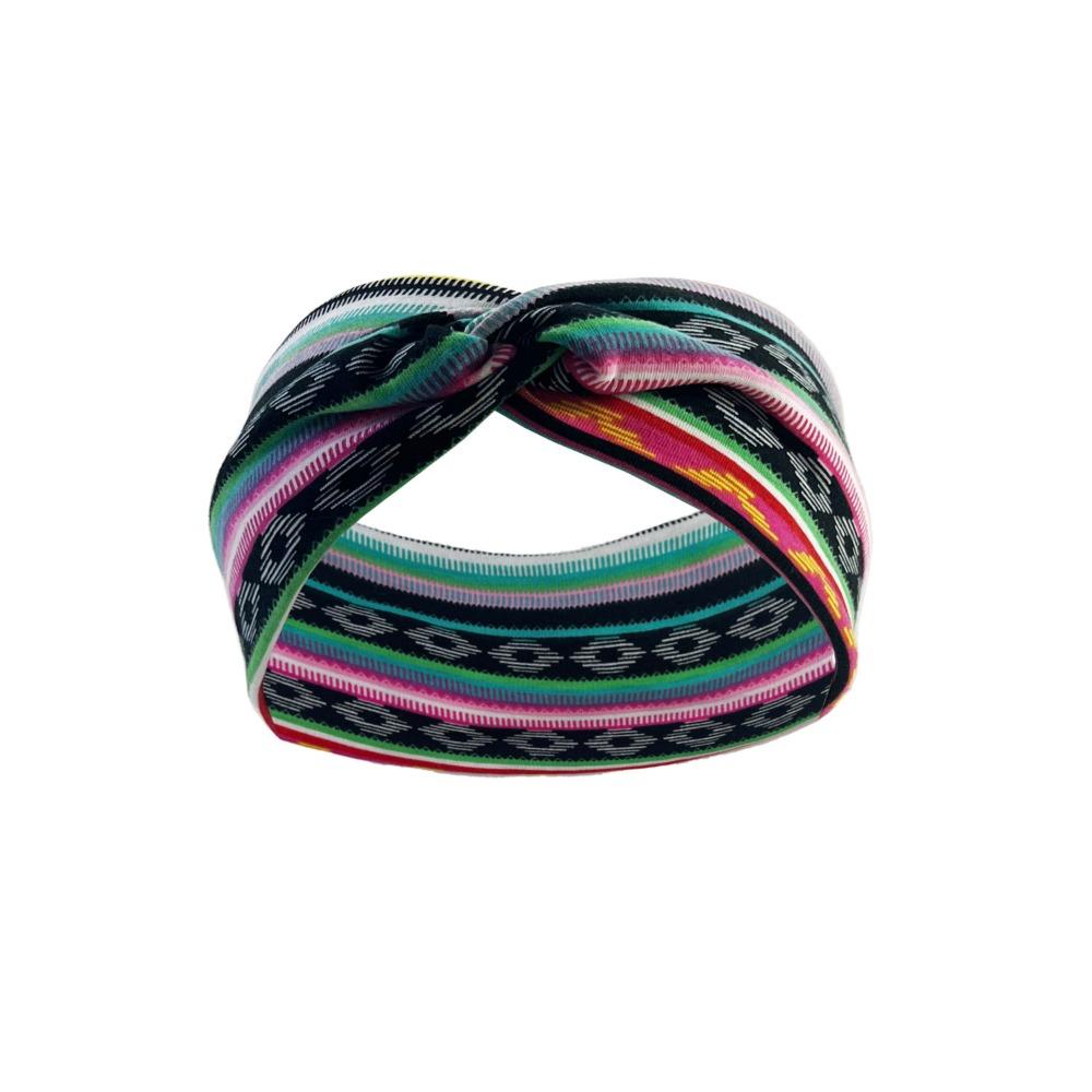 10*25cm Bohemian Yoga Elastic Headband Sweat Absorbent Sports Fitness Headband