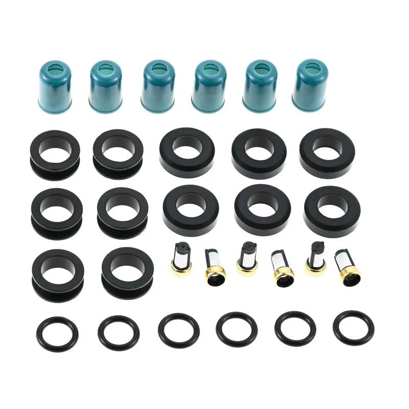 6 Sets Rubber Car Fuel Injector Repair Seal Repair Rebuild Kit for Toyota Truck 4 Runner 3VZE 3.0L 1988-1995 Replaces 4-319,4319
