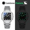 JewelryWe Men's Stainless Steel Calendar Watch Silver 3ATM Water-Resistant Luminous Analog Quartz Fashion Accessory Gift for Boyfriend