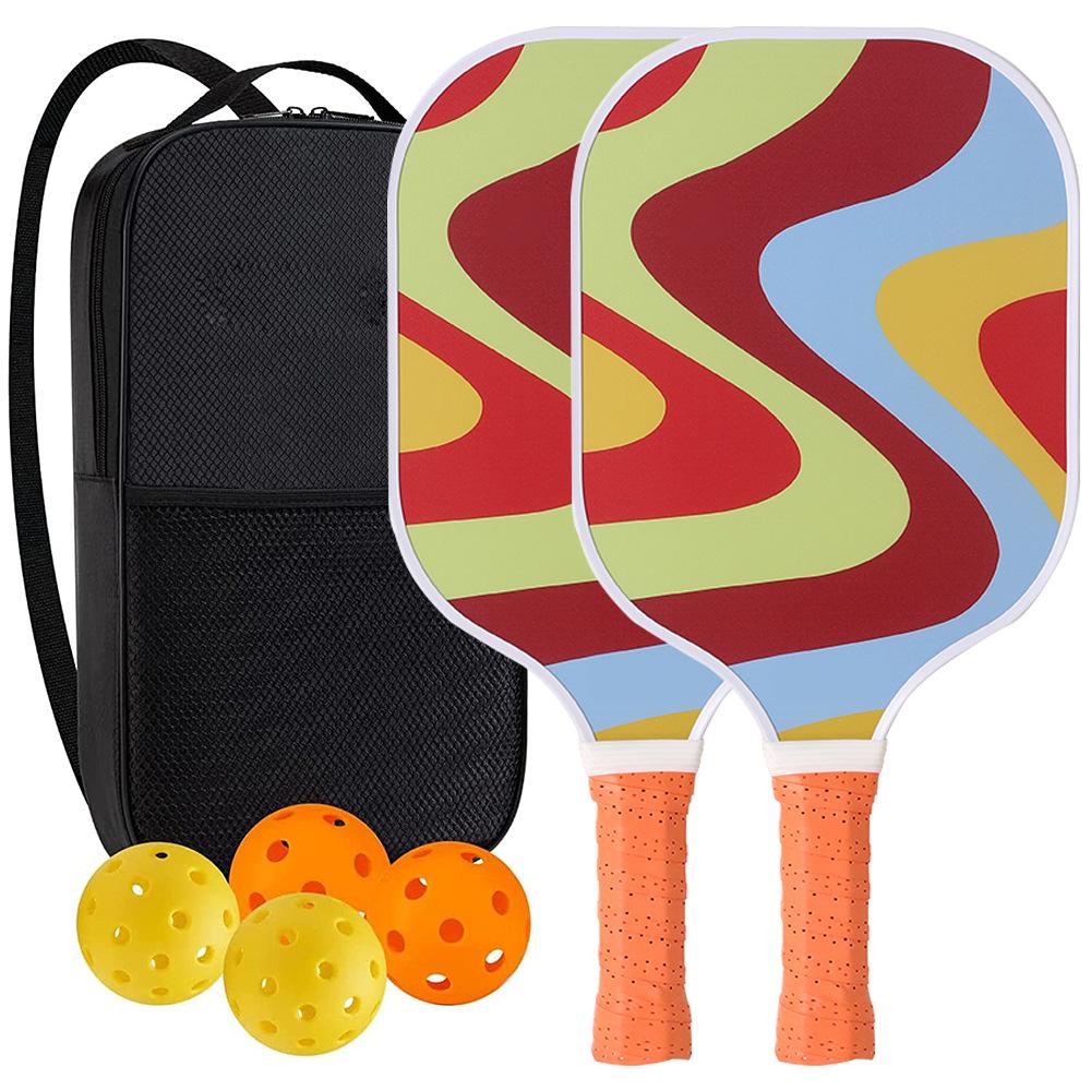 Pickleball Paddles Godkjent sett racketer Honeycomb Core 4 baller Bærbart racketdeksel Bæreveske Gavesett Innendørs Utendørs