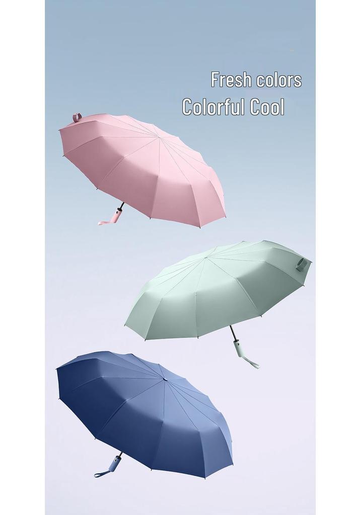 24-Bone Automatic Folding Umbrella: High-End, Sun & Rain Dual-Use, UV Protection for Men & Women