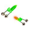Double Alerts Spirals Fishing Bells With LED Light Fishing Rod Bells LED Night Fishing Rod Bites Alerts Alarm Enduring