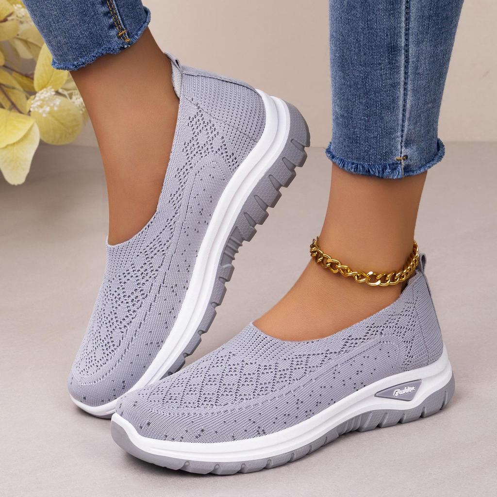 Damenschuhe, Große Größen Freizeitschuhe, Atmungsaktive Sportschuhe aus Mesh, Einschalige Leichte Babyschuhe, Weichsohlige Einzelschuhe zum Gehen