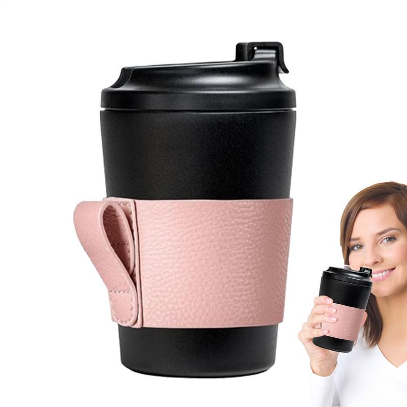PU Leather Cup Sleeves Household Heat Insulation Anti -scald Cup Cover Non-slip Thickened Mug Water Bottle Coffee Cups Sleeve