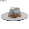 2022 Fedora Hat for Women Retro Wool Felt Jazz Hat 9.5CM Wide Brim Church Wedding Hat Street Fashion Black Dress Cap