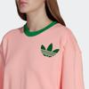 Adidas Originals Trefoil Sweatshirt Crew Neck Logo Print Pullover Long Sleeve Women Sweatshirt Pink IB2039