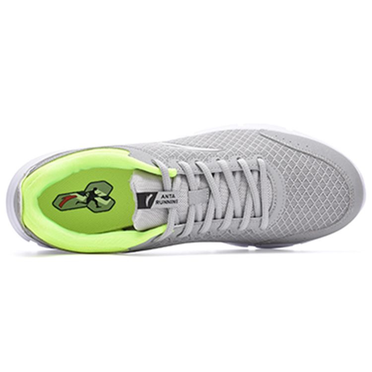 Anta Легкие дышащие амортизирующие спортивные туфли мужские кроссовки светло-серые — фото 5