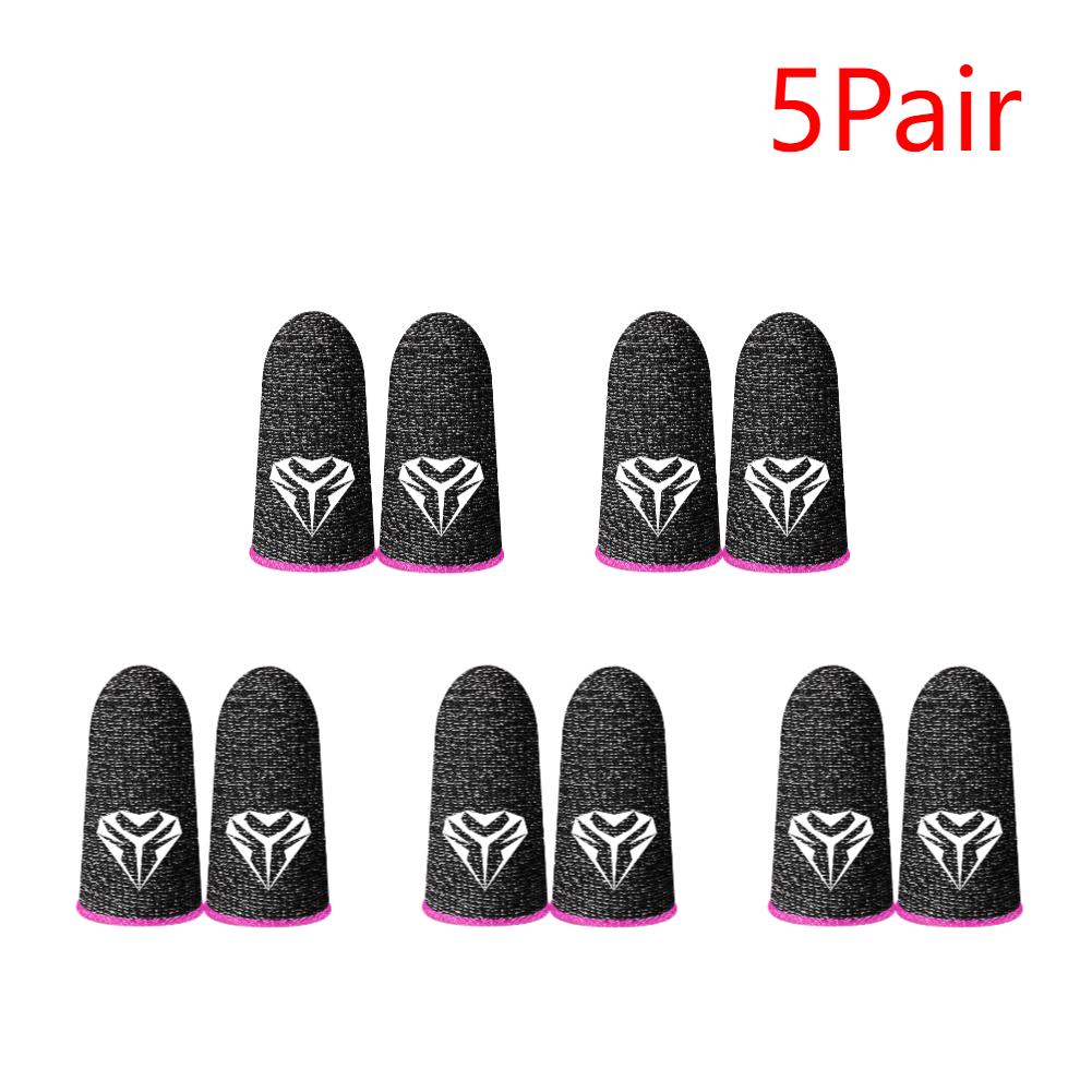 5/10 Pair For PUBG Gaming Finger Sleeve Breathable Fingertips Sweatproof Anti-slip Fingertip Cover Thumb Gloves For Mobile Game
